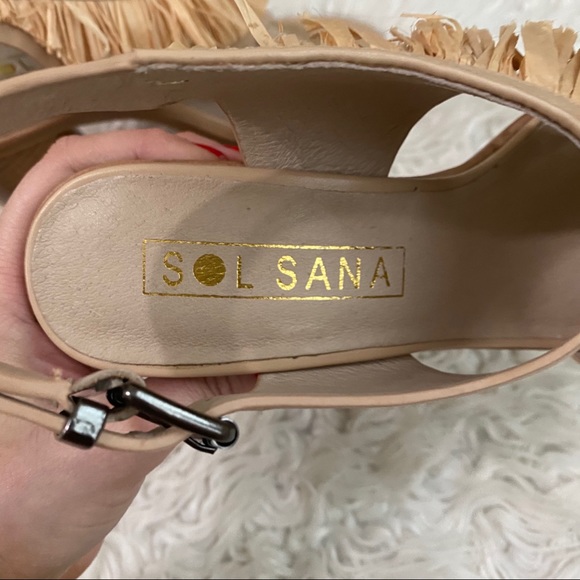 Anthropologie Sol Sana Casey Fringe Block Heels - Picture 7 of 10